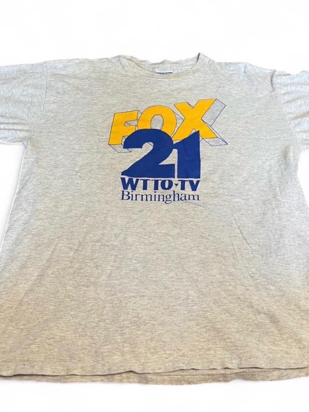 Men’s Vintage 90s All Sport FOX 21 News Birmingham Gray Shirt Sz XL
